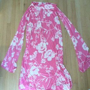 Pink and White Floral Maxi Dress (missing info)
